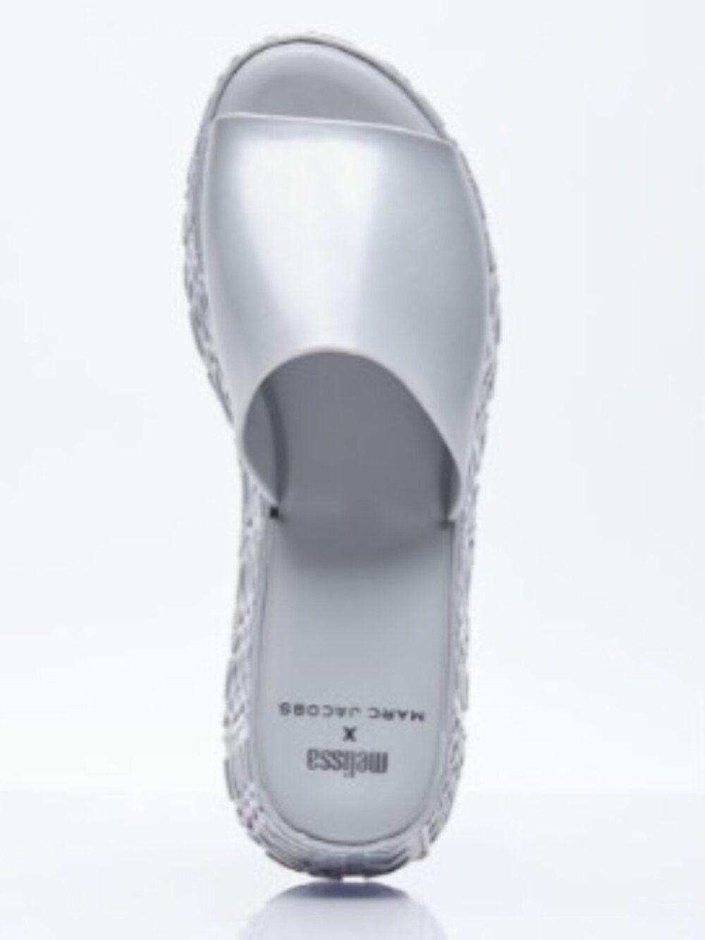 Melissa + Marc Jacobs  Platform Silver Slides